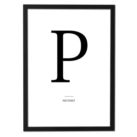 Plakát písmeno - P (poctivost)