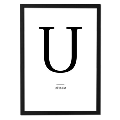 Plakát písmeno - U (upřímnost)