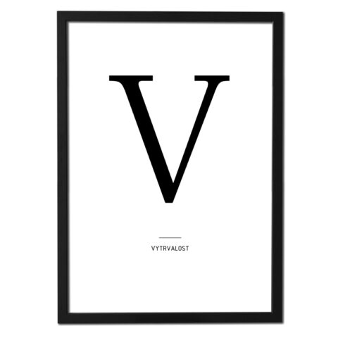 Plakát písmeno - V (vytrvalost)