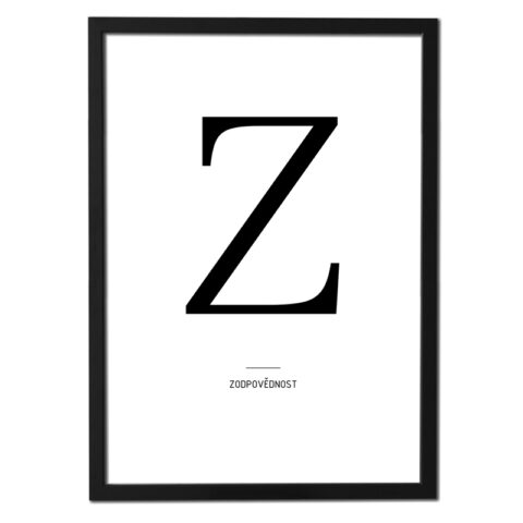 Plakát písmeno - Z (zodpovědnost)
