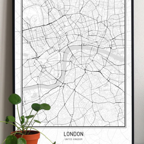 Plakát - mapa města - LONDÝN 50x70 cm