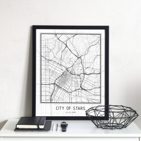 Plakát - mapa města - City of Stars