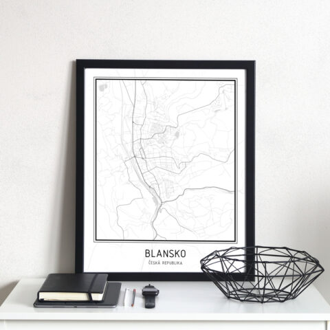 Plakát - mapa města - BLANSKO