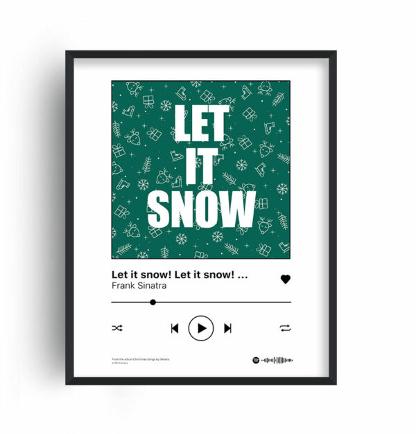Vánoční plakát - píseň Let it snow (zelený)