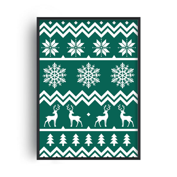 Vánoční plakát - svetr (zelený)