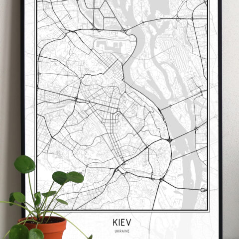 Plakát - mapa města - KYJEV 50x70 cm