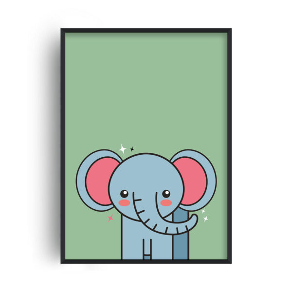 Slon (zelené pozadí)
