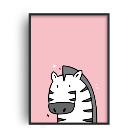 Zebra (růžové pozadí)