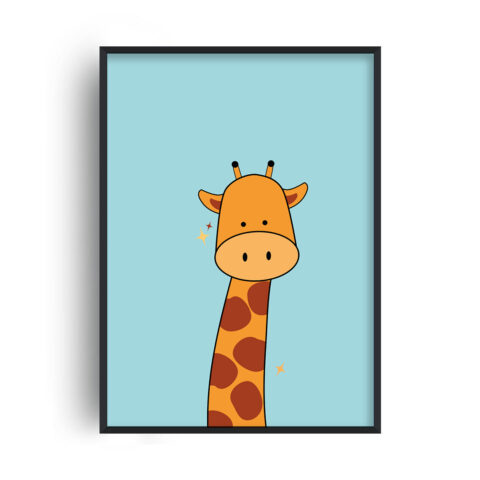 Žirafa (modré pozadí)