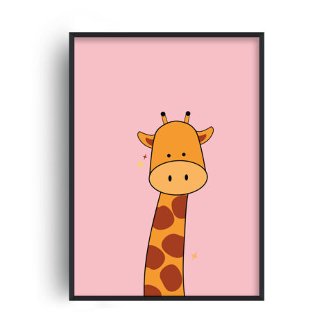 Žirafa (růžové pozadí)